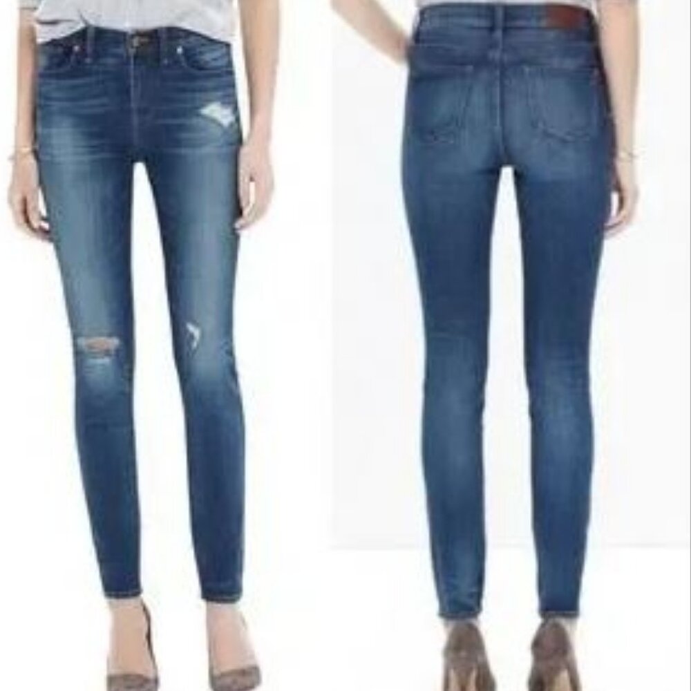 Madewell High Riser Skinny Jeans - Blue Denim